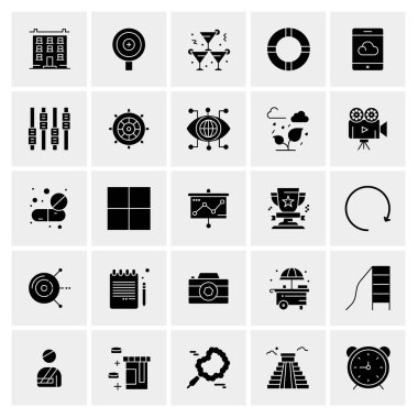 25 Evrensel İş Simgesi Vektörü Kümesi