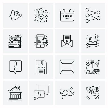 16 Evrensel Simge İş Vektörü