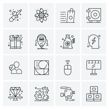 16 Evrensel Simge İş Vektörü