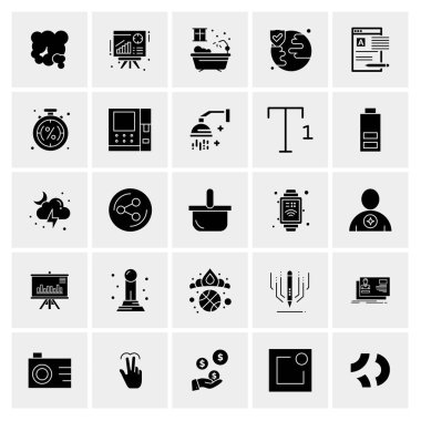 Evrensel yaratıcı simgeler kümesi, web ve mobil uygulamalar ve projeler için basit vektör illüstrasyonları 