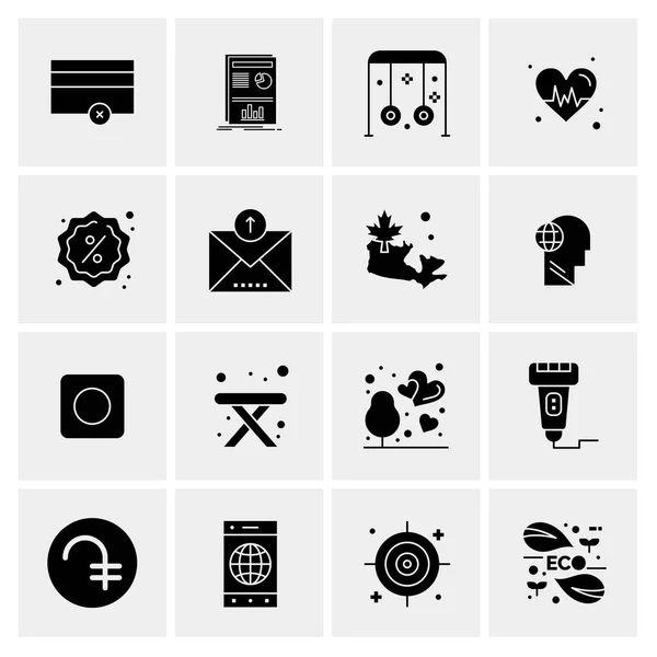 Conjunto de 16 iconos universales Vector de negocios — Vector de stock