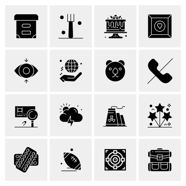 Conjunto de 16 iconos universales Vector de negocios — Vector de stock