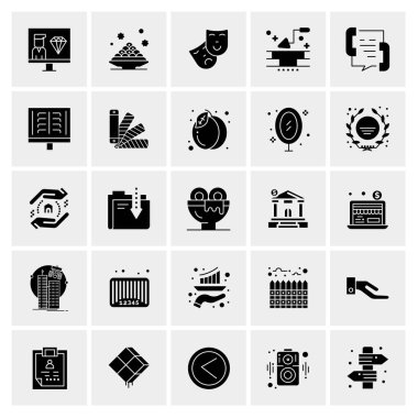 Evrensel yaratıcı simgeler kümesi, web ve mobil uygulamalar ve projeler için basit vektör illüstrasyonları 