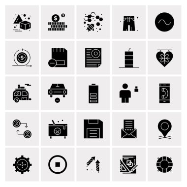 Evrensel yaratıcı simgeler kümesi, web ve mobil uygulamalar ve projeler için basit vektör illüstrasyonları 