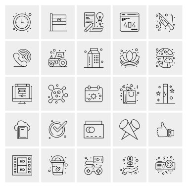 25 Evrensel İş Simgesi Vektörü Kümesi