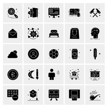 Evrensel yaratıcı simgeler kümesi, web ve mobil uygulamalar ve projeler için basit vektör illüstrasyonları 