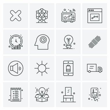 16 Evrensel Simge İş Vektörü