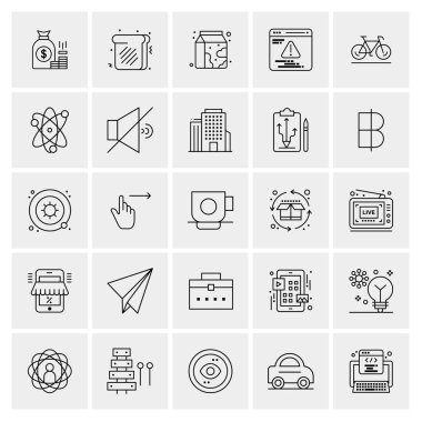 Evrensel yaratıcı simgeler kümesi, web ve mobil uygulamalar ve projeler için basit vektör illüstrasyonları 