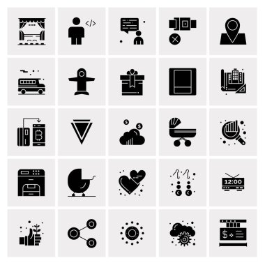 Evrensel yaratıcı simgeler kümesi, web ve mobil uygulamalar ve projeler için basit vektör illüstrasyonları 