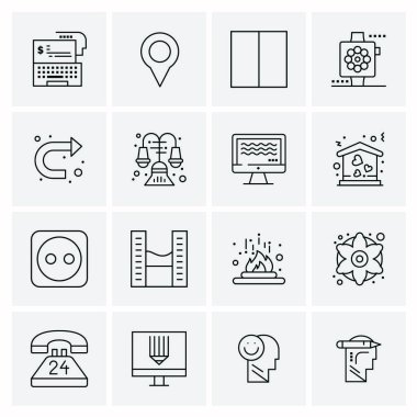 16 Evrensel Simge İş Vektörü