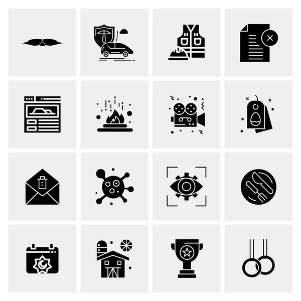 Conjunto de 16 iconos universales Vector de negocios — Vector de stock