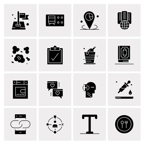 Conjunto de 16 iconos universales Vector de negocios — Vector de stock