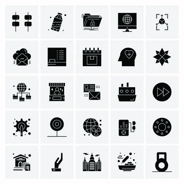 Conjunto Iconos Creativos Universales Simplemente Vector Ilustraciones Para Aplicaciones Web — Archivo Imágenes Vectoriales