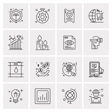 16 Evrensel Simge İş Vektörü