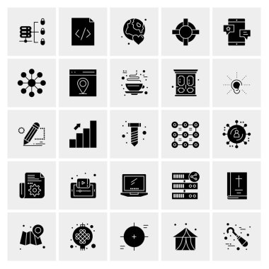 25 Evrensel İş Simgesi Vektörü Kümesi