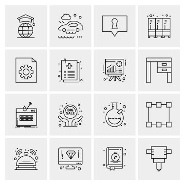 16 Evrensel Simge İş Vektörü