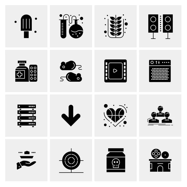 Conjunto de 16 iconos universales Vector de negocios — Vector de stock