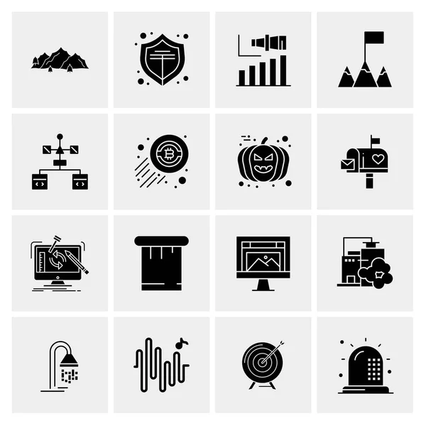 Conjunto de 16 iconos universales Vector de negocios — Archivo Imágenes Vectoriales