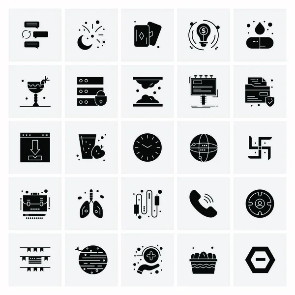 Conjunto Iconos Creativos Universales Simplemente Vector Ilustraciones Para Aplicaciones Web — Archivo Imágenes Vectoriales