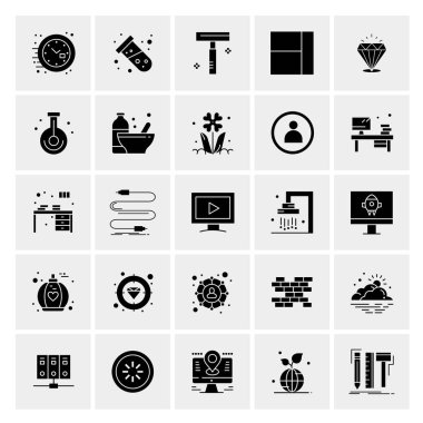 Evrensel yaratıcı simgeler kümesi, web ve mobil uygulamalar ve projeler için basit vektör illüstrasyonları 