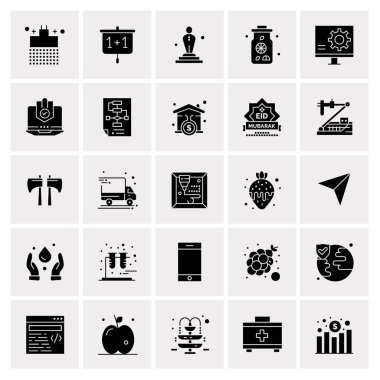 Evrensel yaratıcı simgeler kümesi, web ve mobil uygulamalar ve projeler için basit vektör illüstrasyonları 