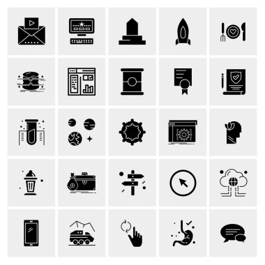 Evrensel yaratıcı simgeler kümesi, web ve mobil uygulamalar ve projeler için basit vektör illüstrasyonları 