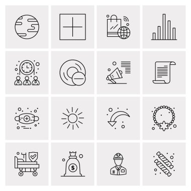 16 Evrensel Simge İş Vektörü