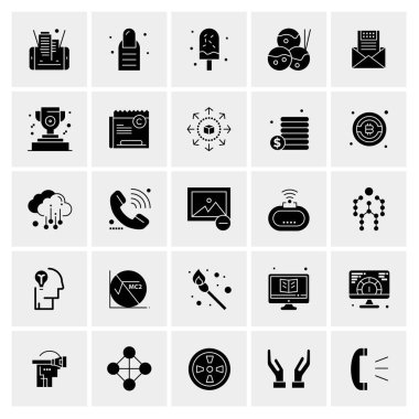 Evrensel yaratıcı simgeler kümesi, web ve mobil uygulamalar ve projeler için basit vektör illüstrasyonları 