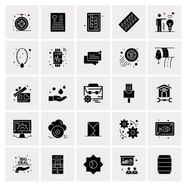 Evrensel yaratıcı simgeler kümesi, web ve mobil uygulamalar ve projeler için basit vektör illüstrasyonları 