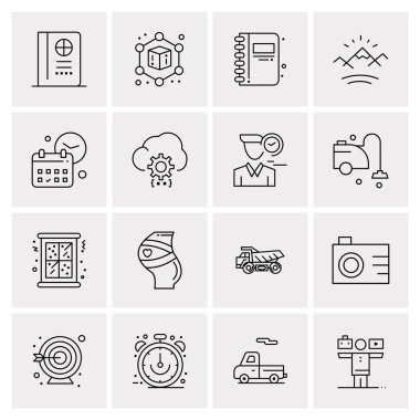 16 Evrensel Simge İş Vektörü