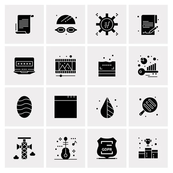 Conjunto de 16 iconos universales Vector de negocios — Vector de stock