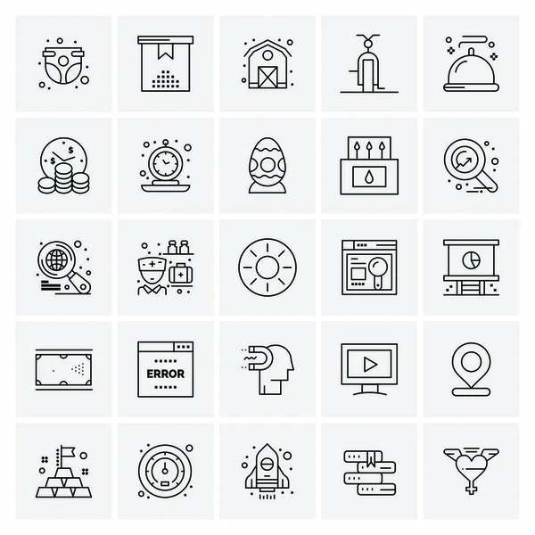 Set van 25 Universele Business Iconen Vector — Stockvector