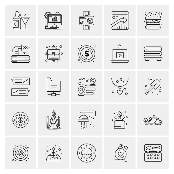 Set de 25 iconos de negocio universales Vector — Vector de stock