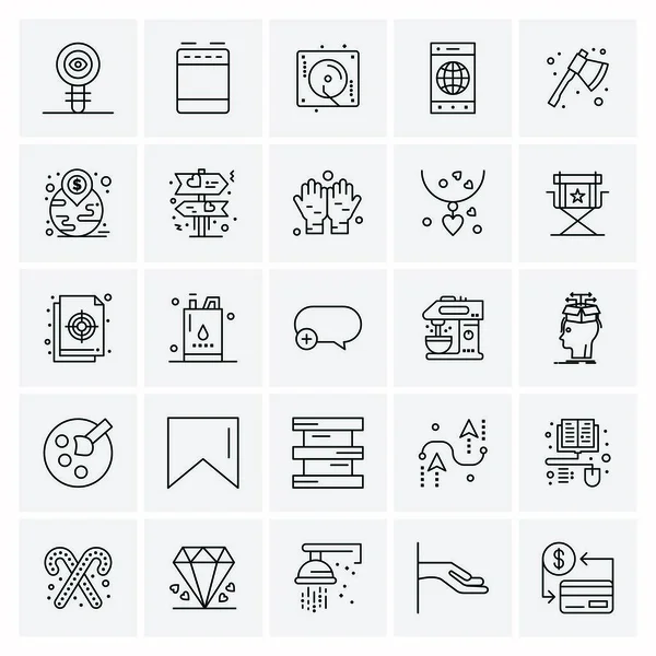 Conjunto Iconos Creativos Universales Simplemente Vector Ilustraciones Para Aplicaciones Web — Vector de stock