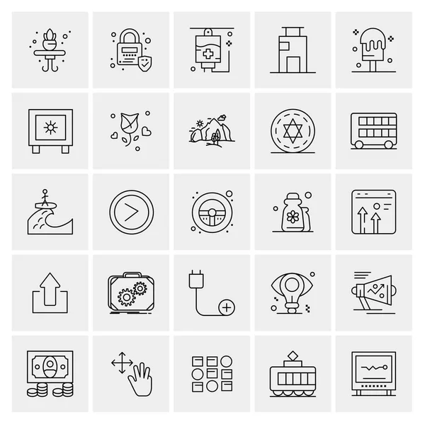 Set of 16 Universal Icons Business Vector — 스톡 벡터