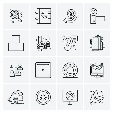 16 Evrensel Simge İş Vektörü