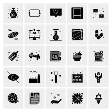 Evrensel yaratıcı simgeler kümesi, web ve mobil uygulamalar ve projeler için basit vektör illüstrasyonları 