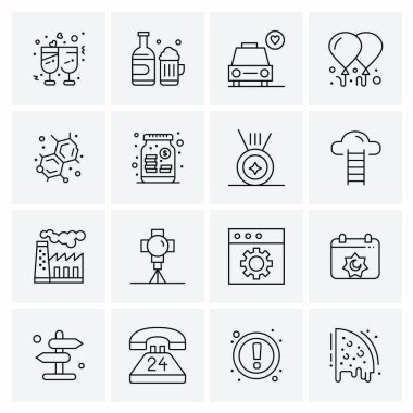 16 Evrensel Simge İş Vektörü