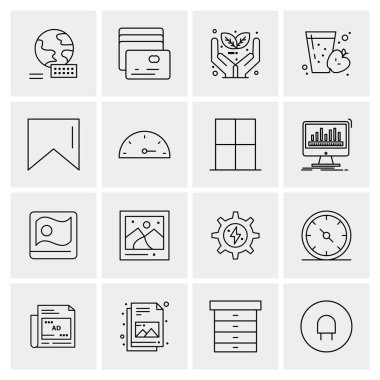 16 Evrensel Simge İş Vektörü