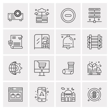 16 Evrensel Simge İş Vektörü