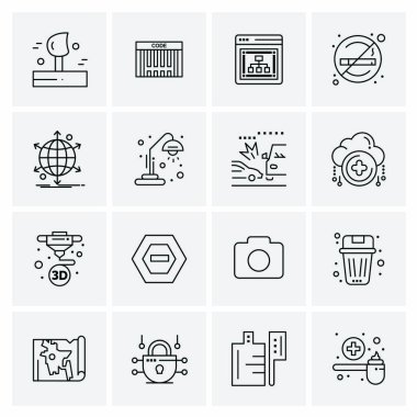 16 Evrensel Simge İş Vektörü