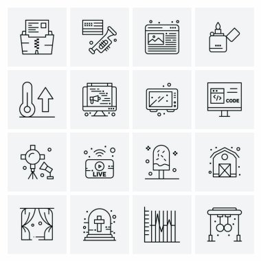 16 Evrensel Simge İş Vektörü