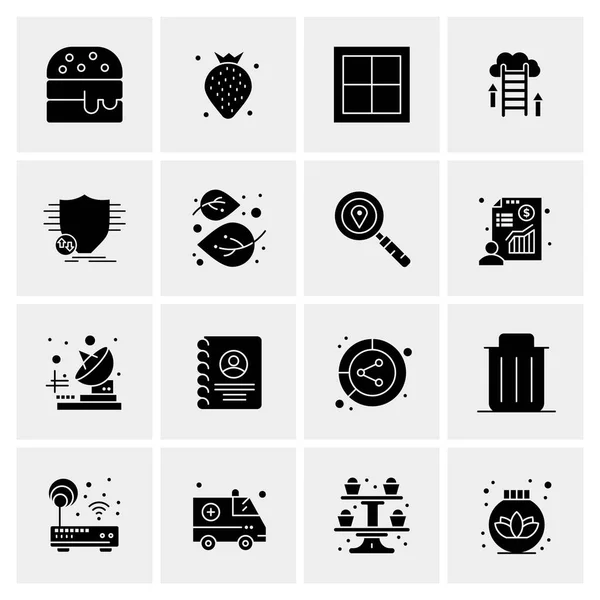 Set of 16 Universal Icons Business Vector — Stock Vector