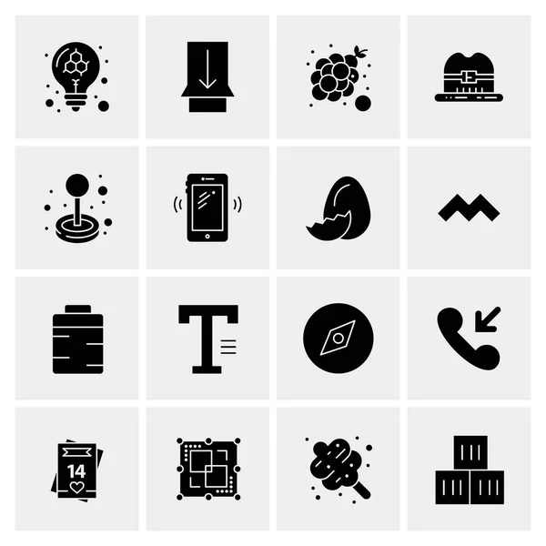 Set van 16 universele Pictogrammen Business Vector — Stockvector