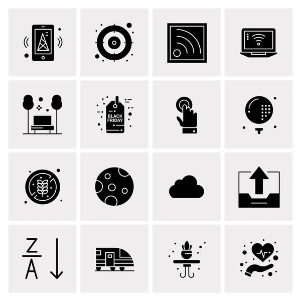 Conjunto de 16 iconos universales Vector de negocios — Vector de stock