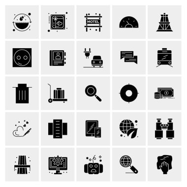 25 Evrensel İş Simgesi Vektörü Kümesi