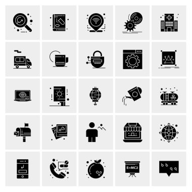 Evrensel yaratıcı simgeler kümesi, web ve mobil uygulamalar ve projeler için basit vektör illüstrasyonları 