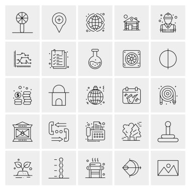 25 Evrensel İş Simgesi Vektörü Kümesi