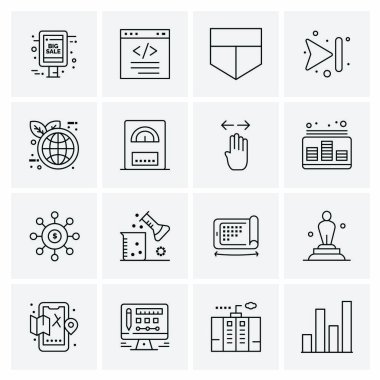 16 Evrensel Simge İş Vektörü