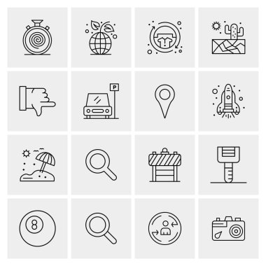 16 Evrensel Simge İş Vektörü